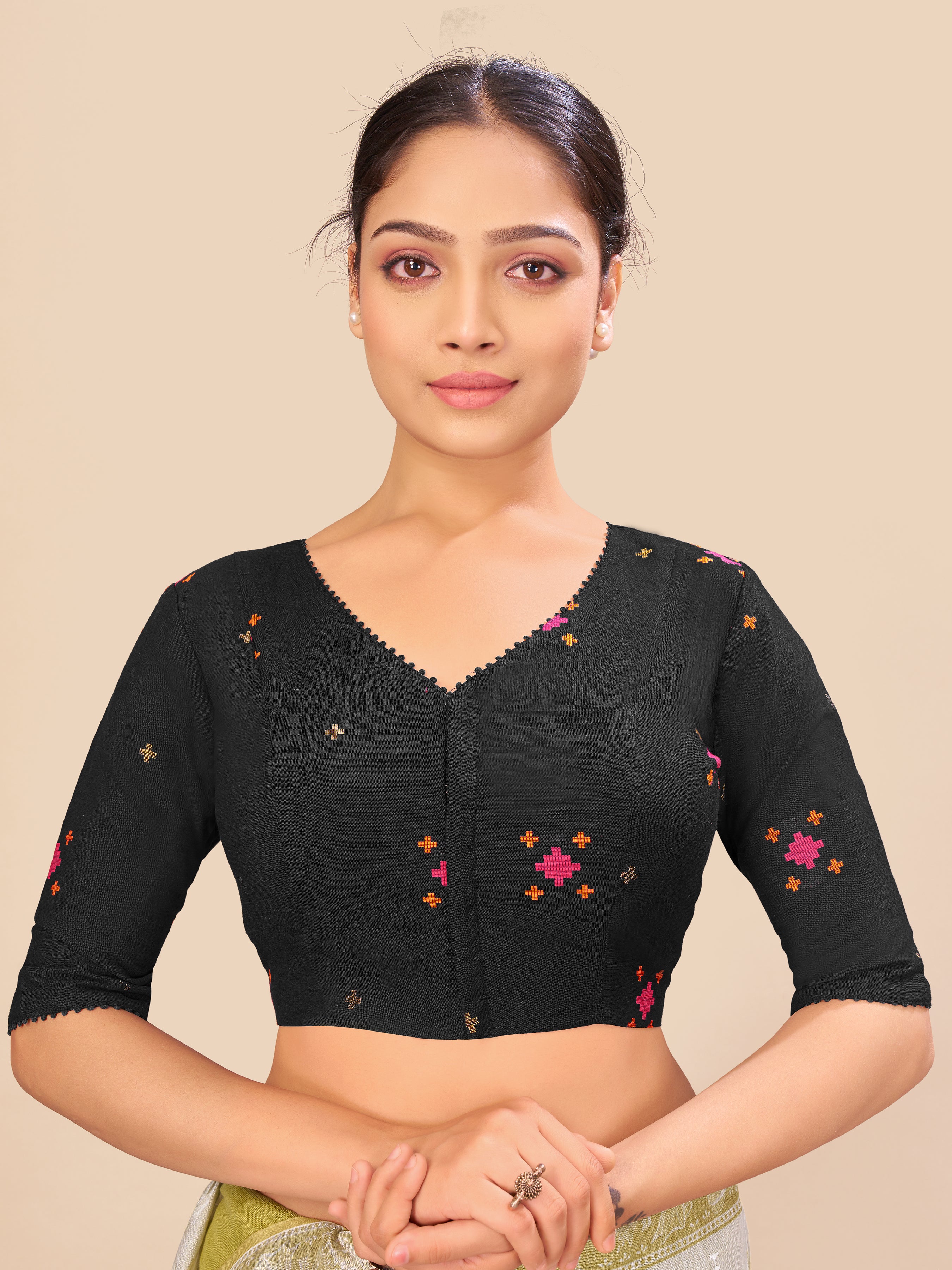 Women's cotton fabric blouse