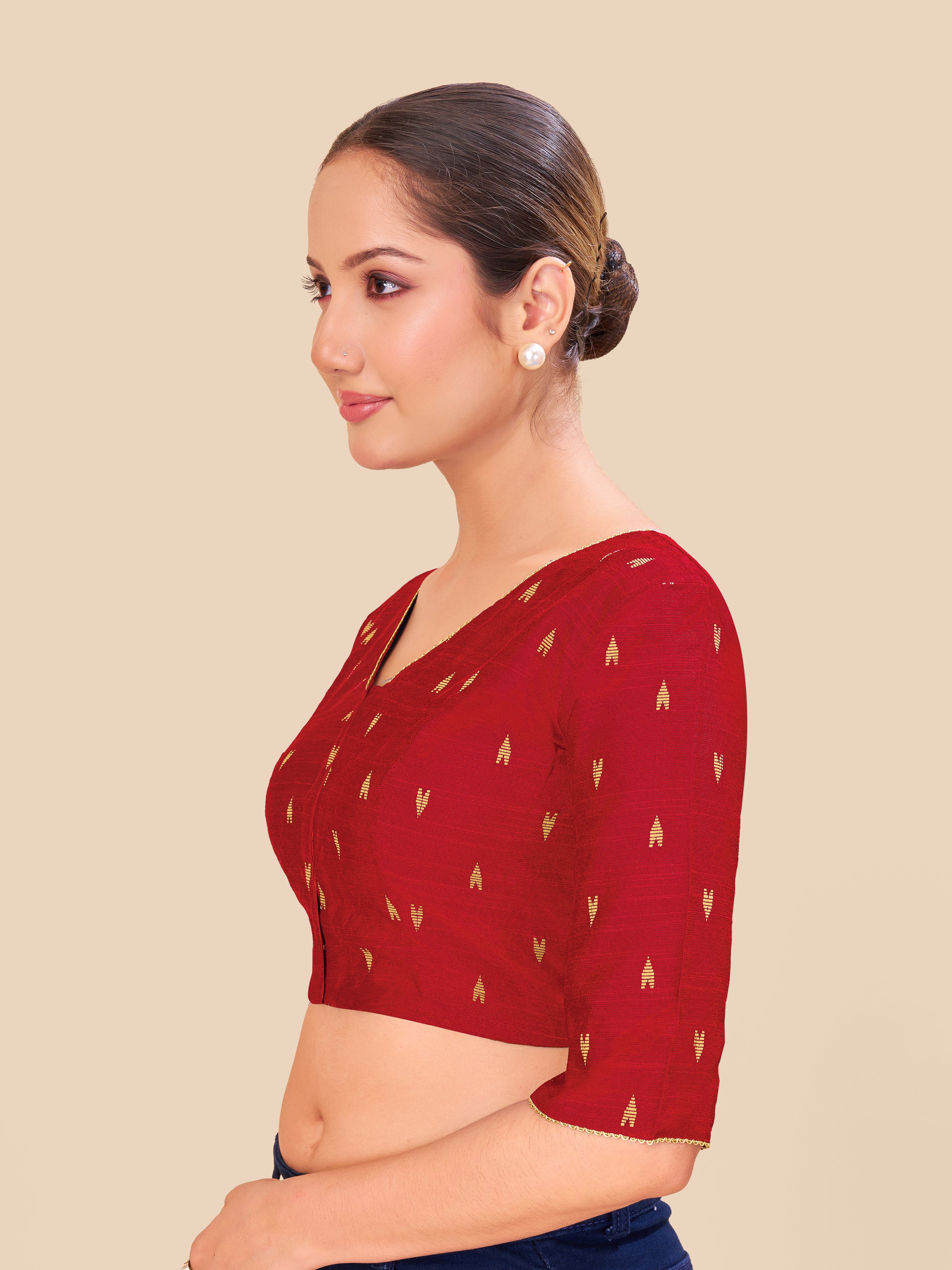 Women's cotton fabric blouse