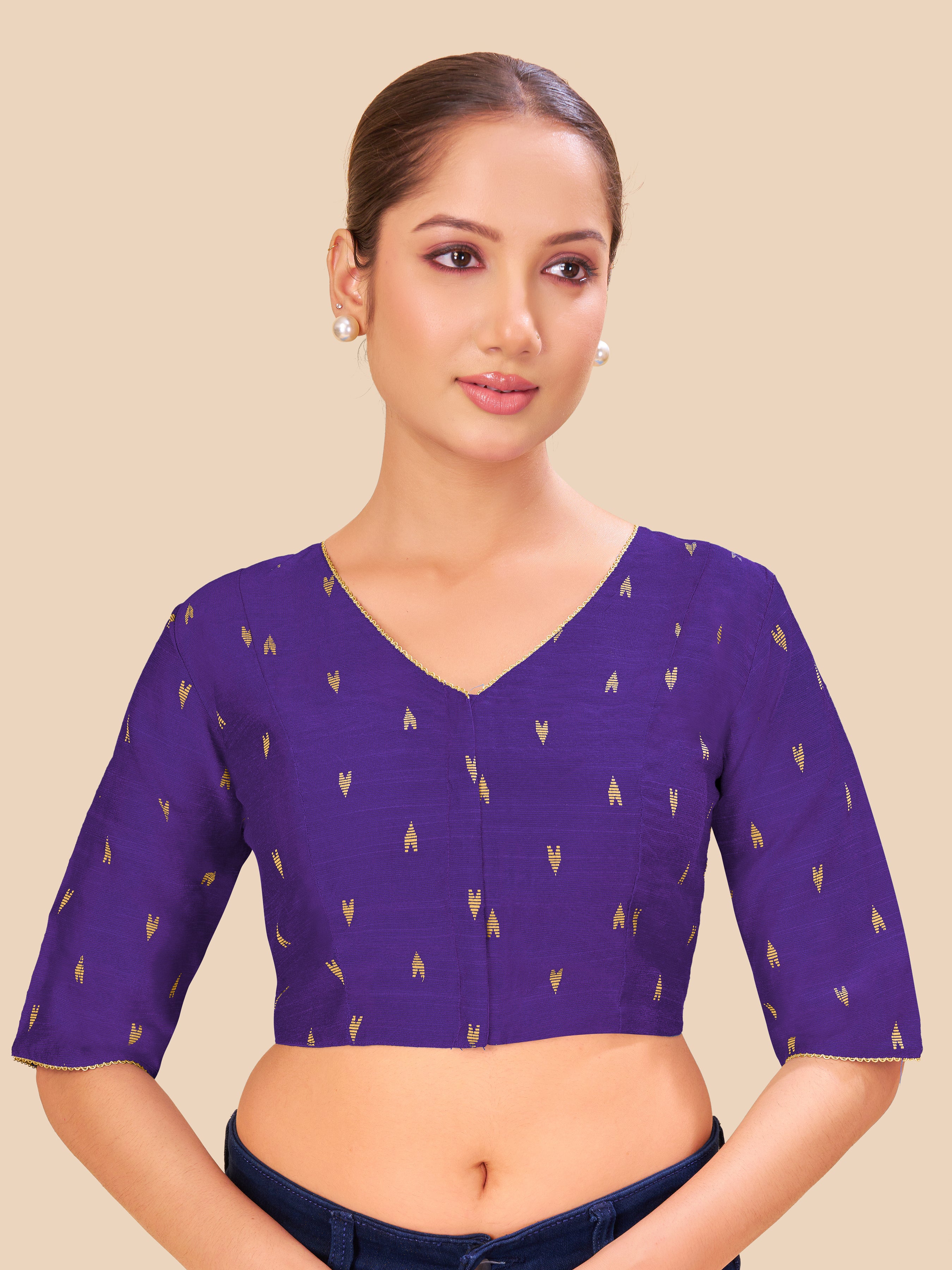 Women's cotton fabric blouse
