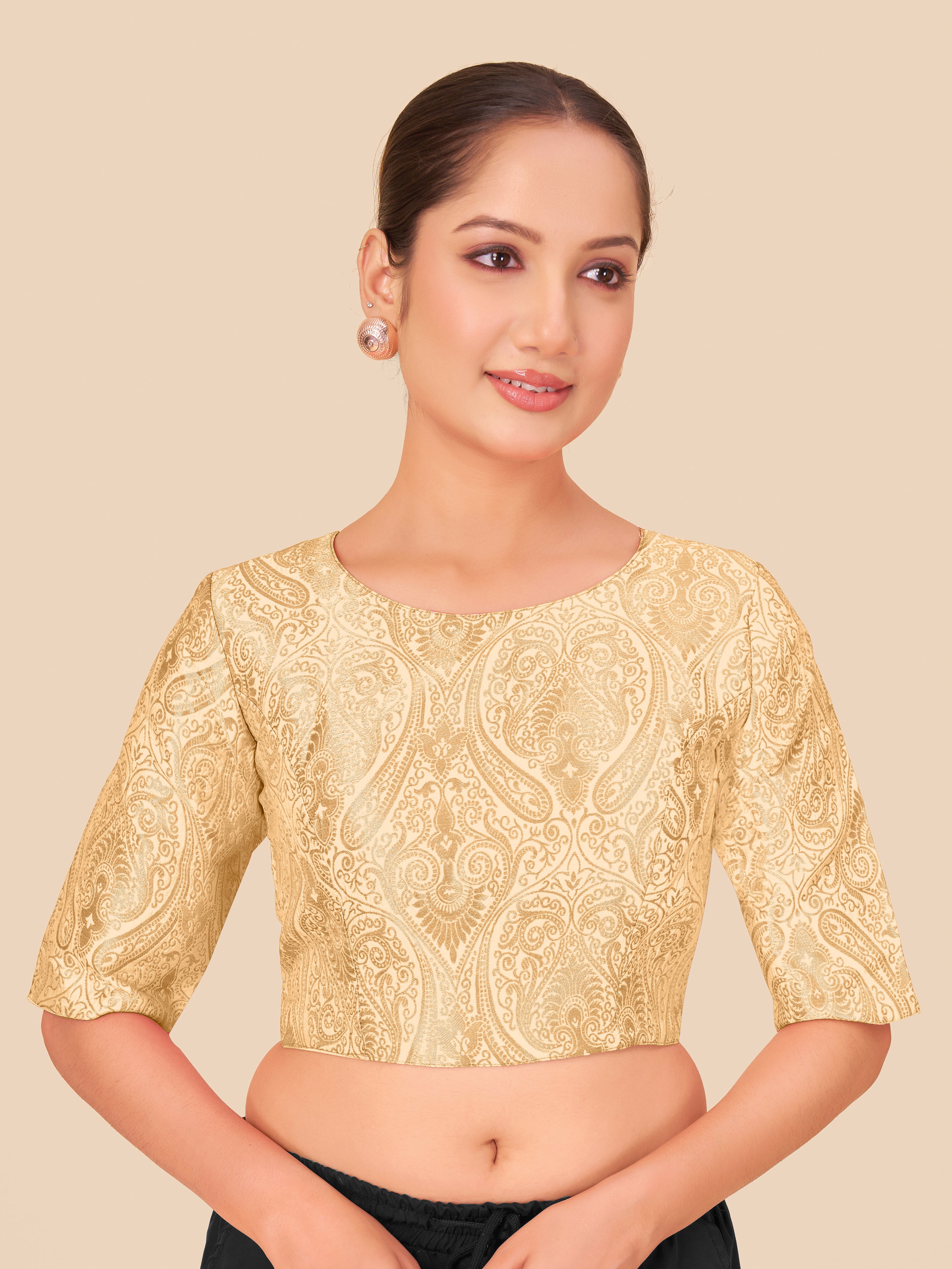Women's jecard fabric blouse