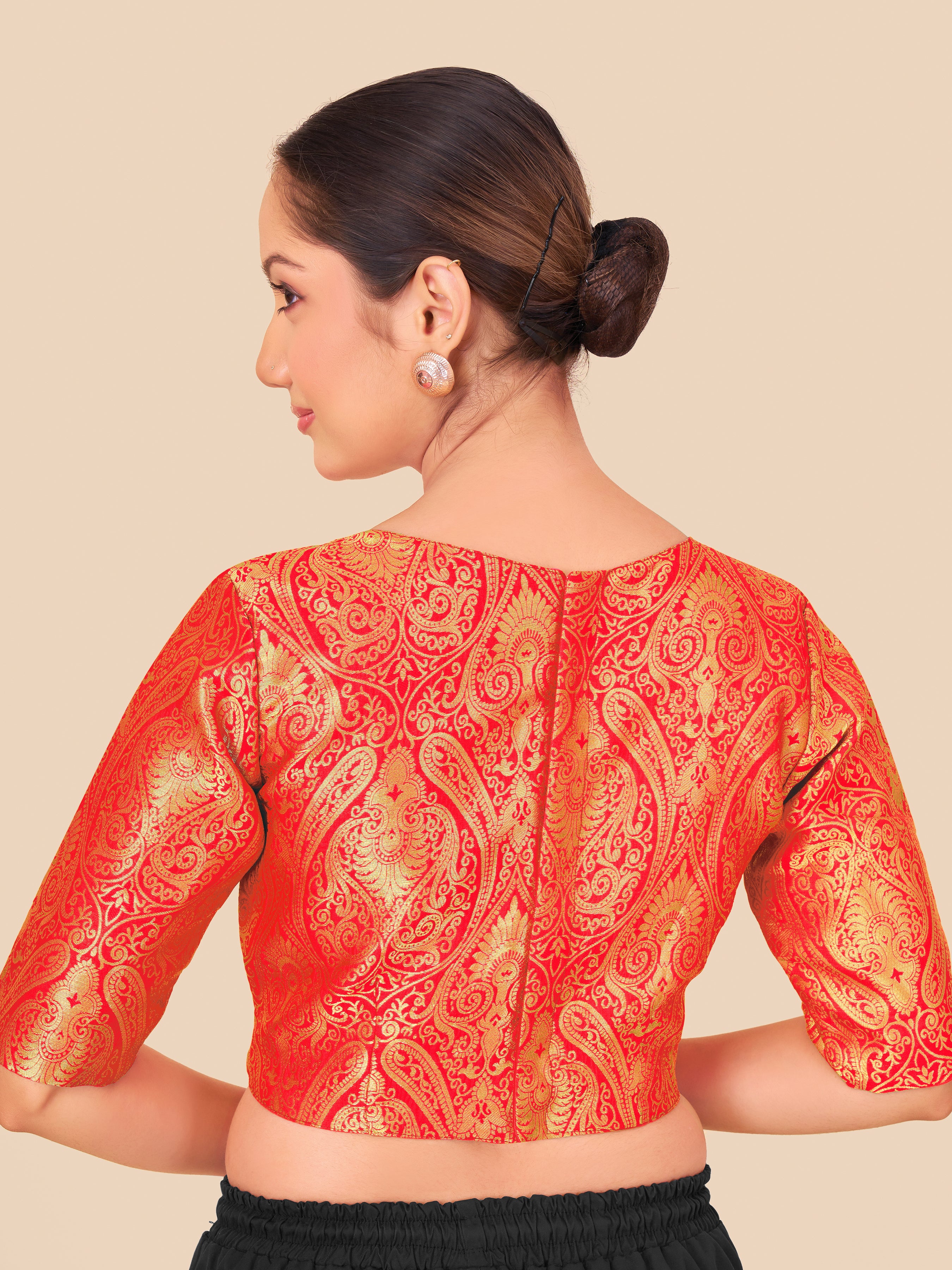 Women's jecard fabric blouse