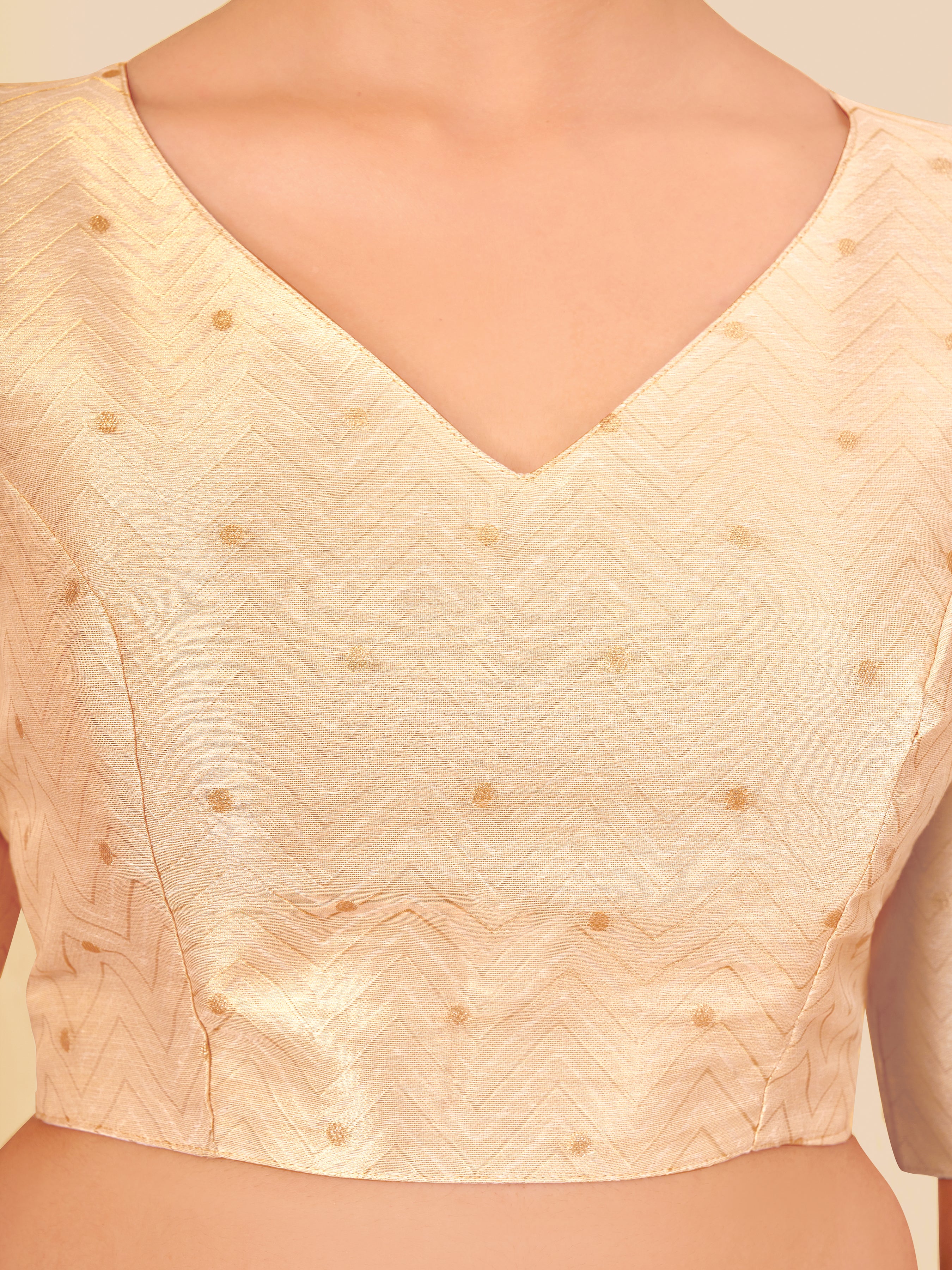 Women's jecard fabric blouse