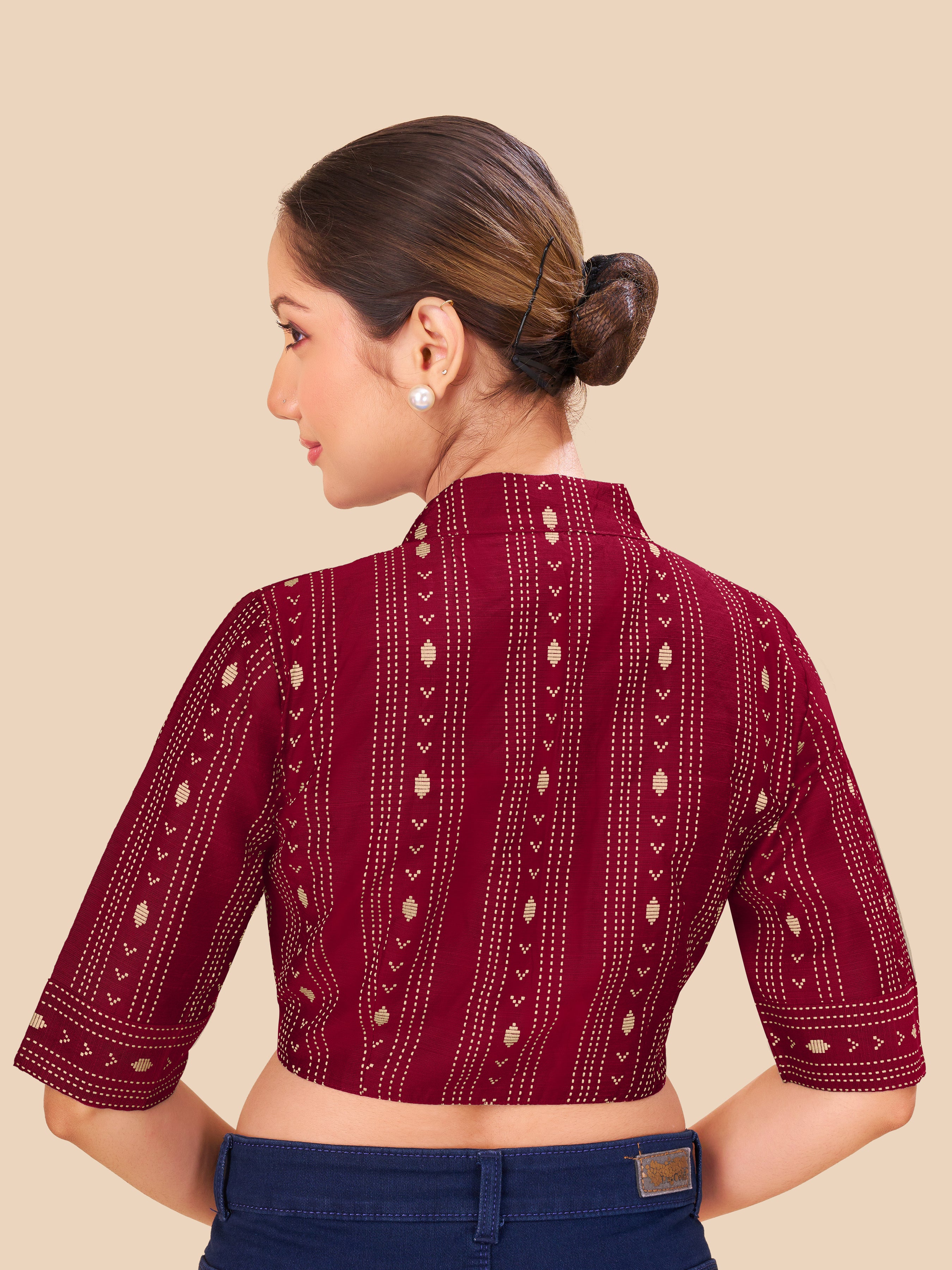 Women's cotton fabric blouse