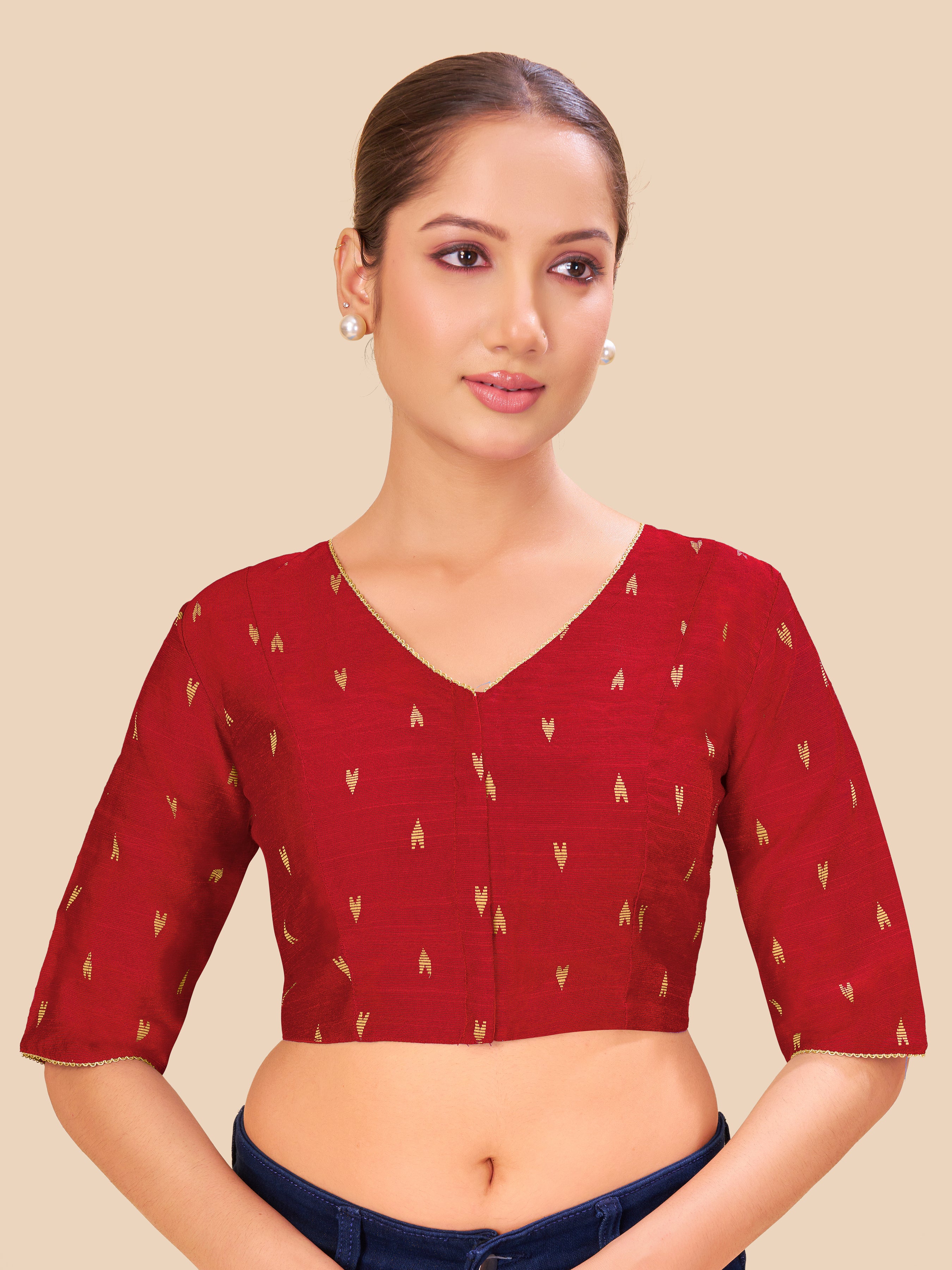 Women's cotton fabric blouse