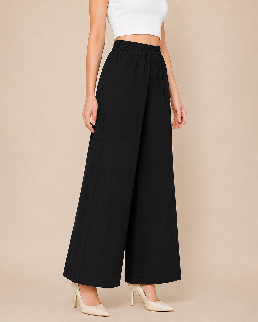 Black Women's Cotton Palazzo