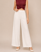White Women's Cotton Palazzo